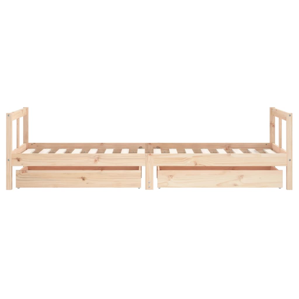 Barnesengeramme med skuffer 80x200 cm heltre furu