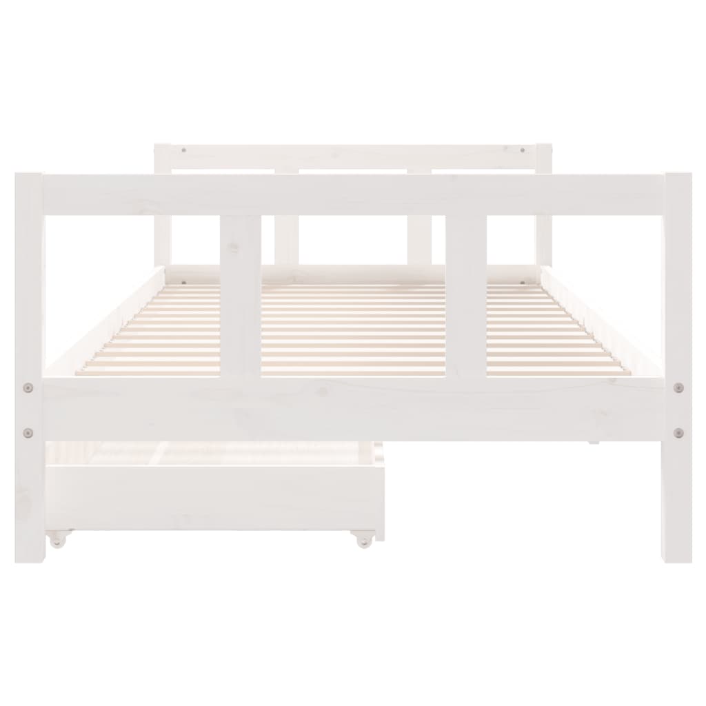 Barnesengeramme med skuffer svart 90x200 cm heltre furu