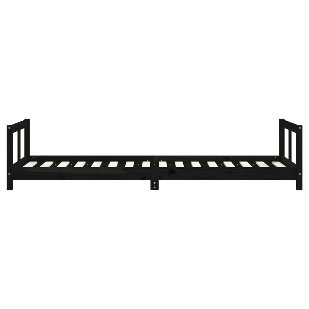 Barnesengeramme svart 80x200 cm heltre furu