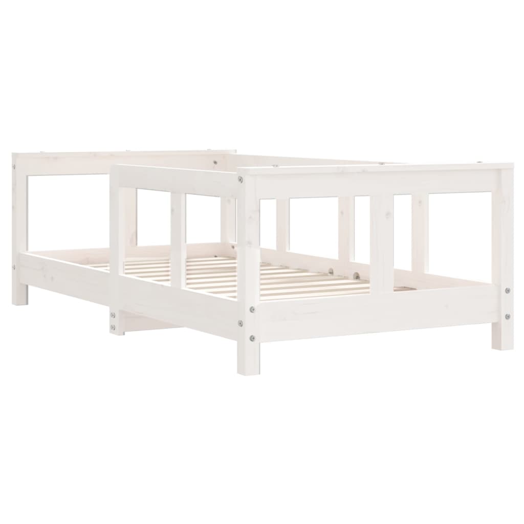 Barnesengeramme hvit 70x140 cm heltre furu