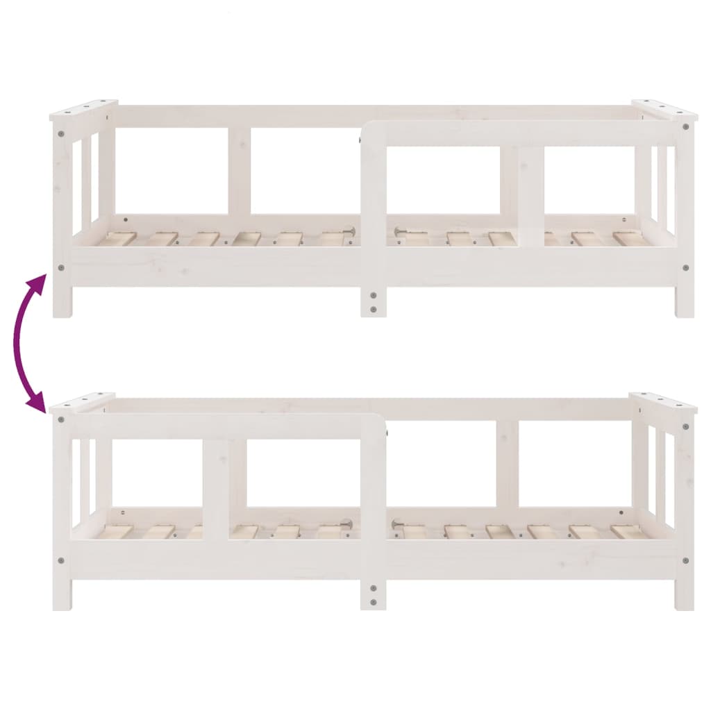 Barnesengeramme hvit 70x140 cm heltre furu