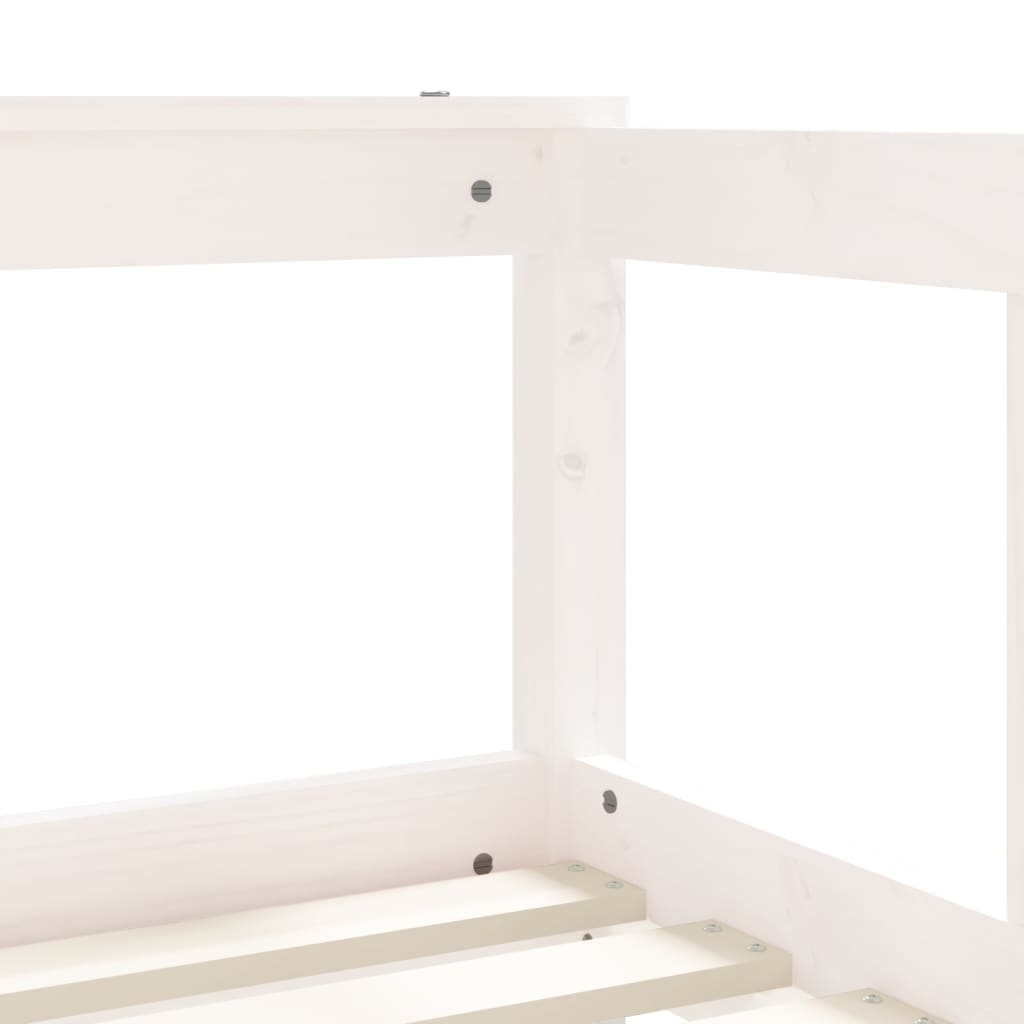 Barnesengeramme hvit 70x140 cm heltre furu