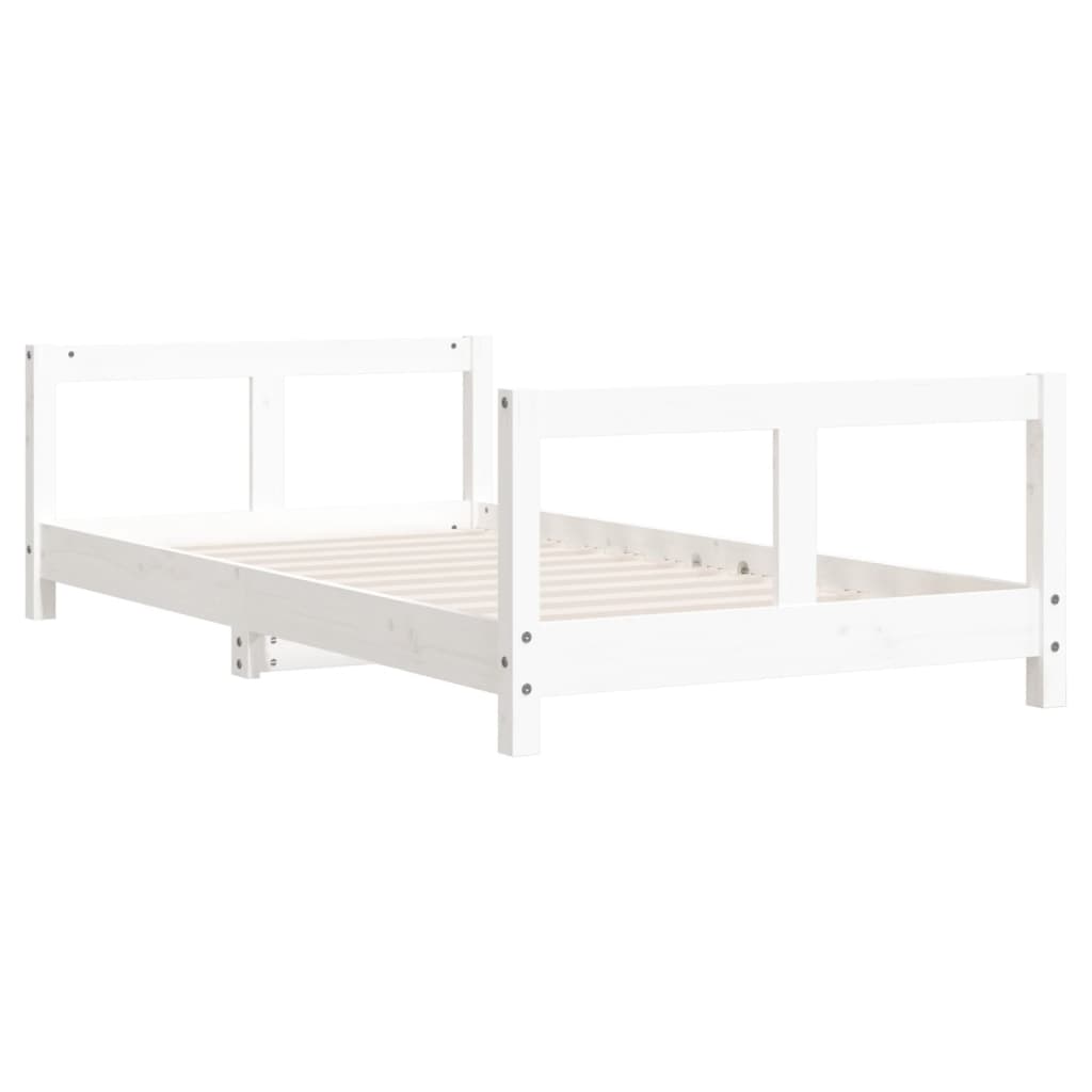 Barnesengeramme hvit 80x160 cm heltre furu