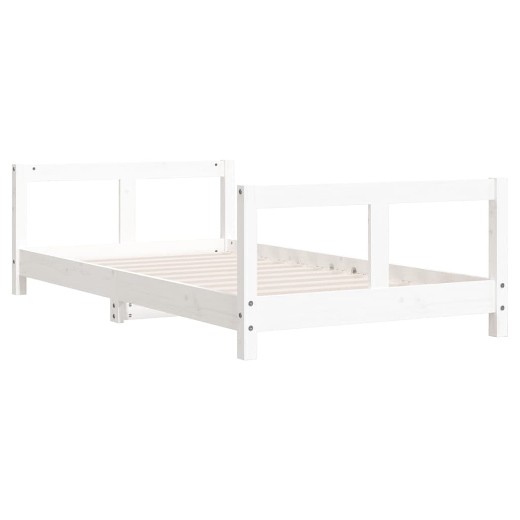 Barnesengeramme hvit 80x160 cm heltre furu