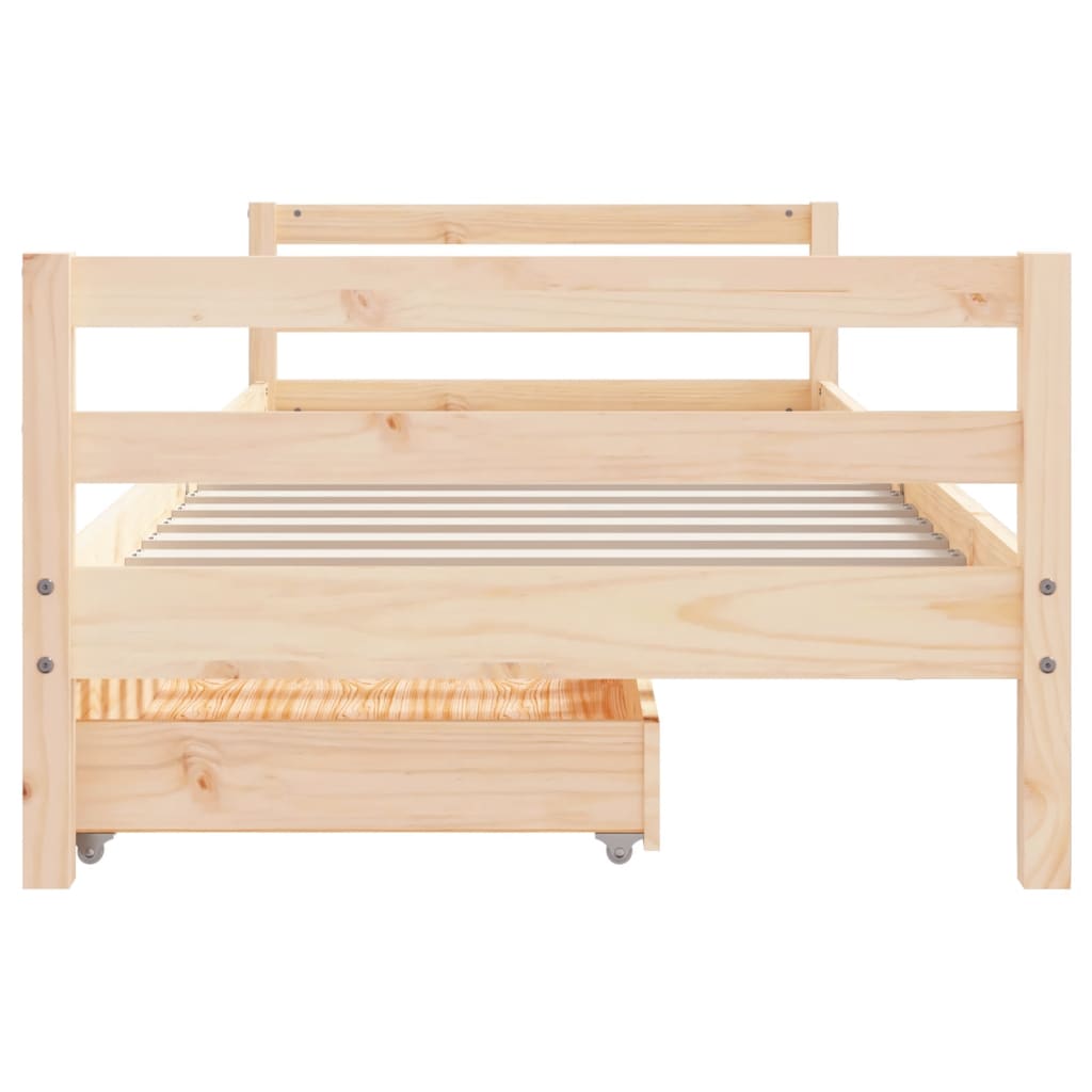 Barnesengeramme med skuffer 90x190 cm heltre furu