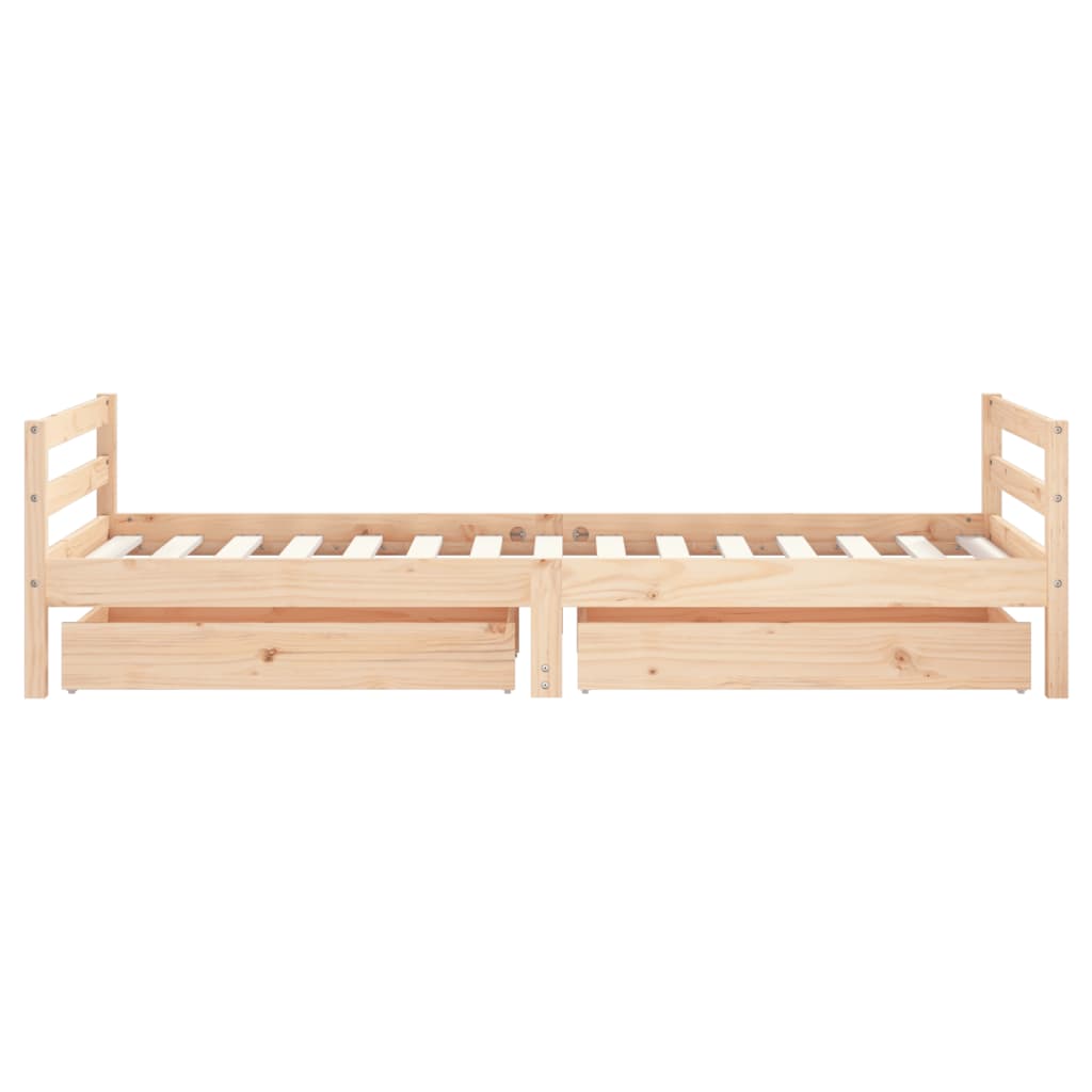 Barnesengeramme med skuffer 90x190 cm heltre furu