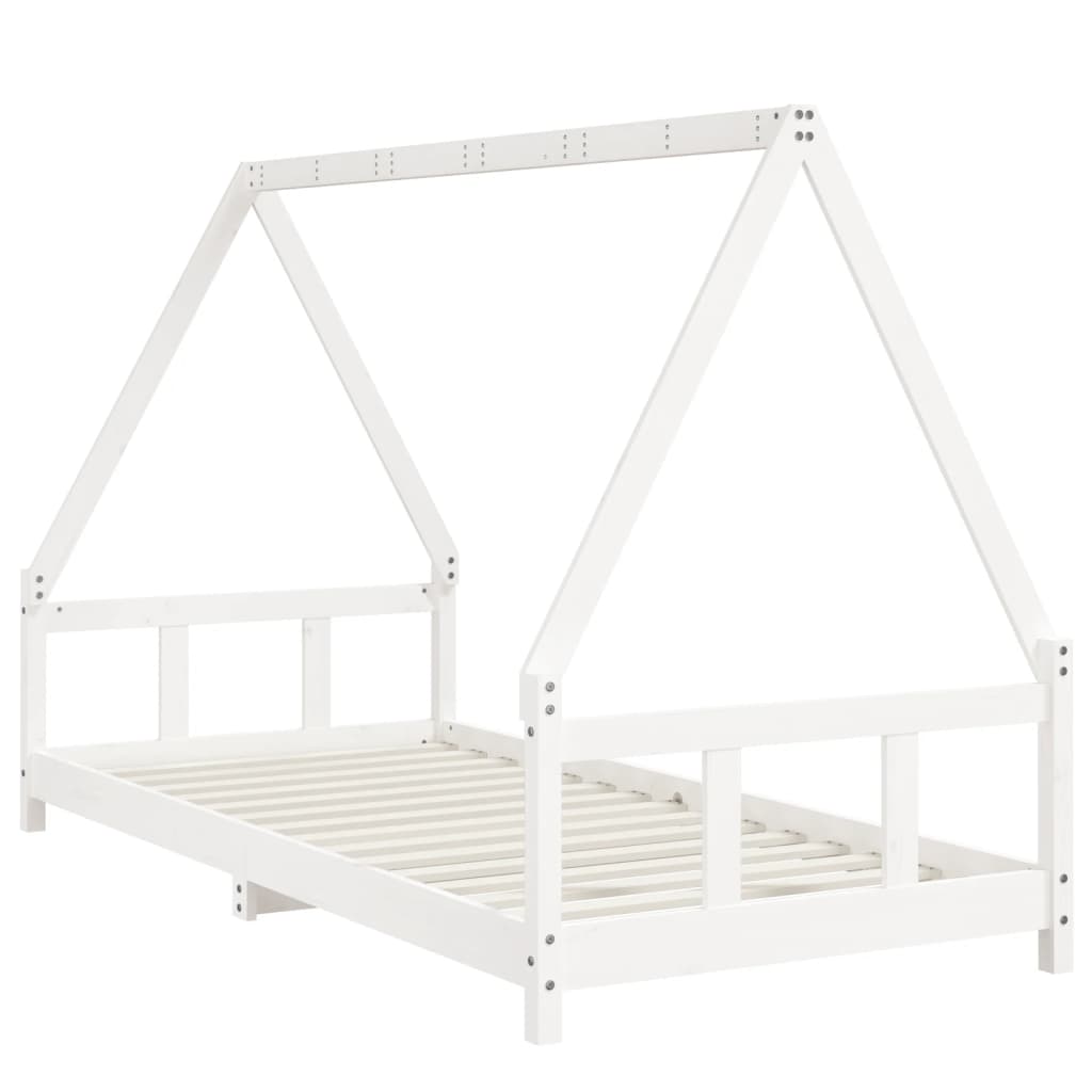 Barnesengeramme hvit 90x200 cm heltre furu