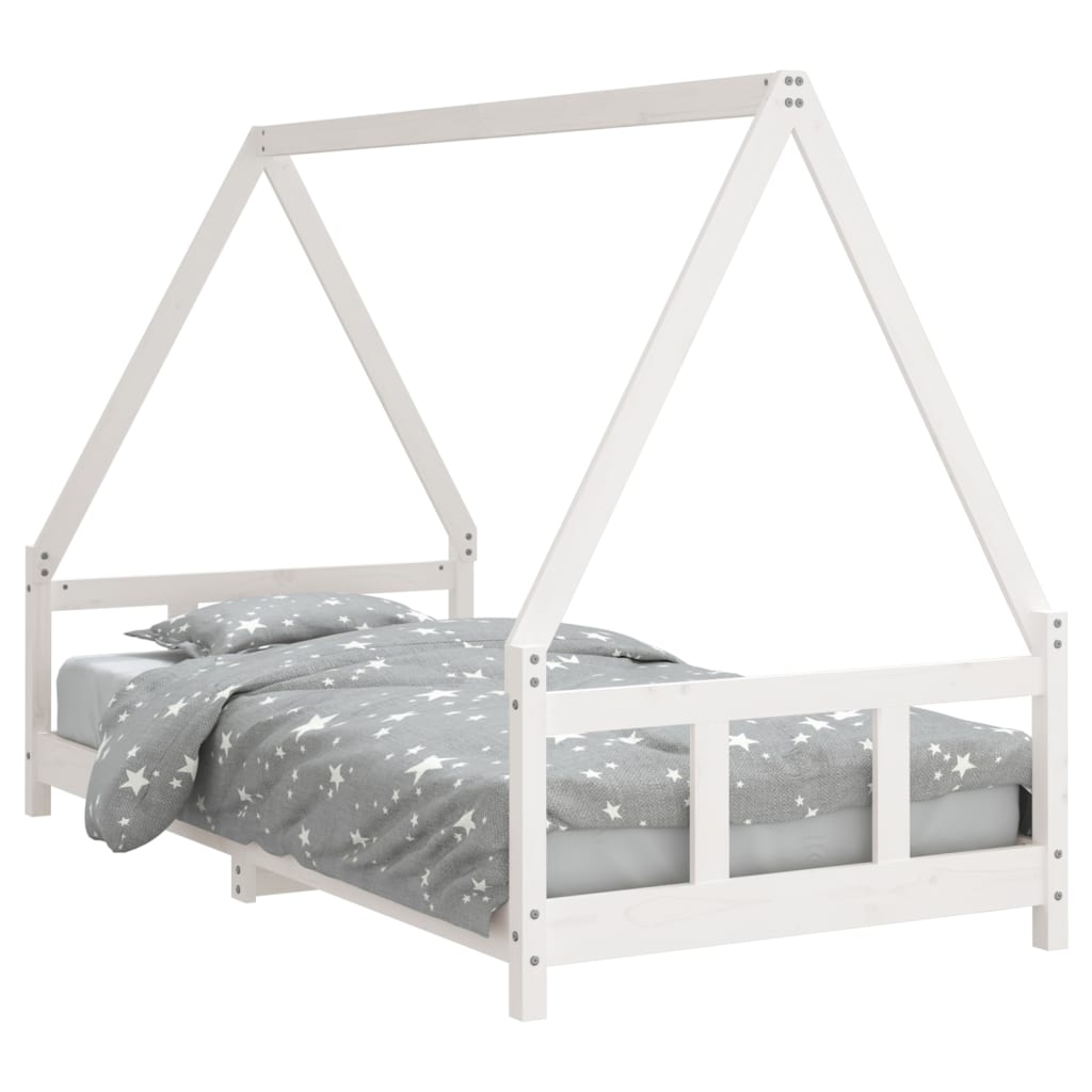 Barnesengeramme hvit 90x190 cm heltre furu
