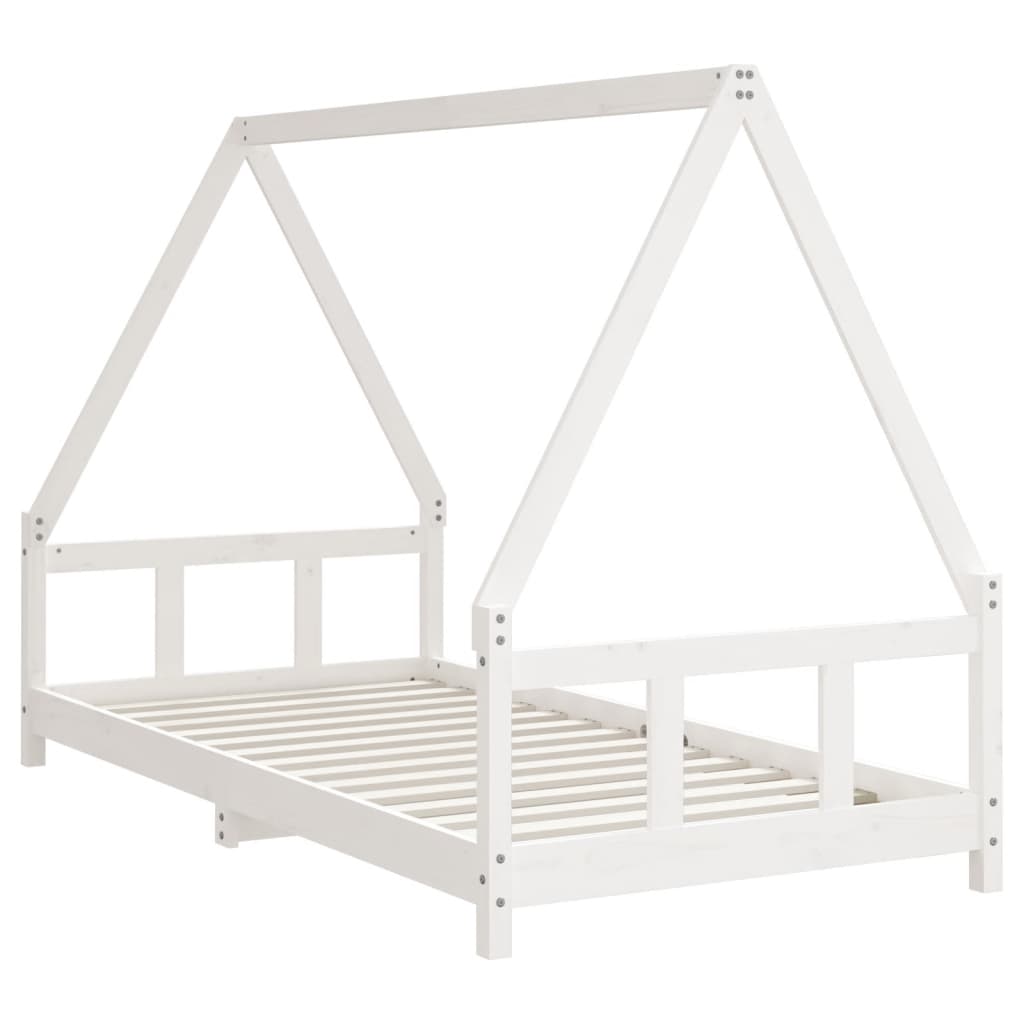 Barnesengeramme hvit 90x190 cm heltre furu