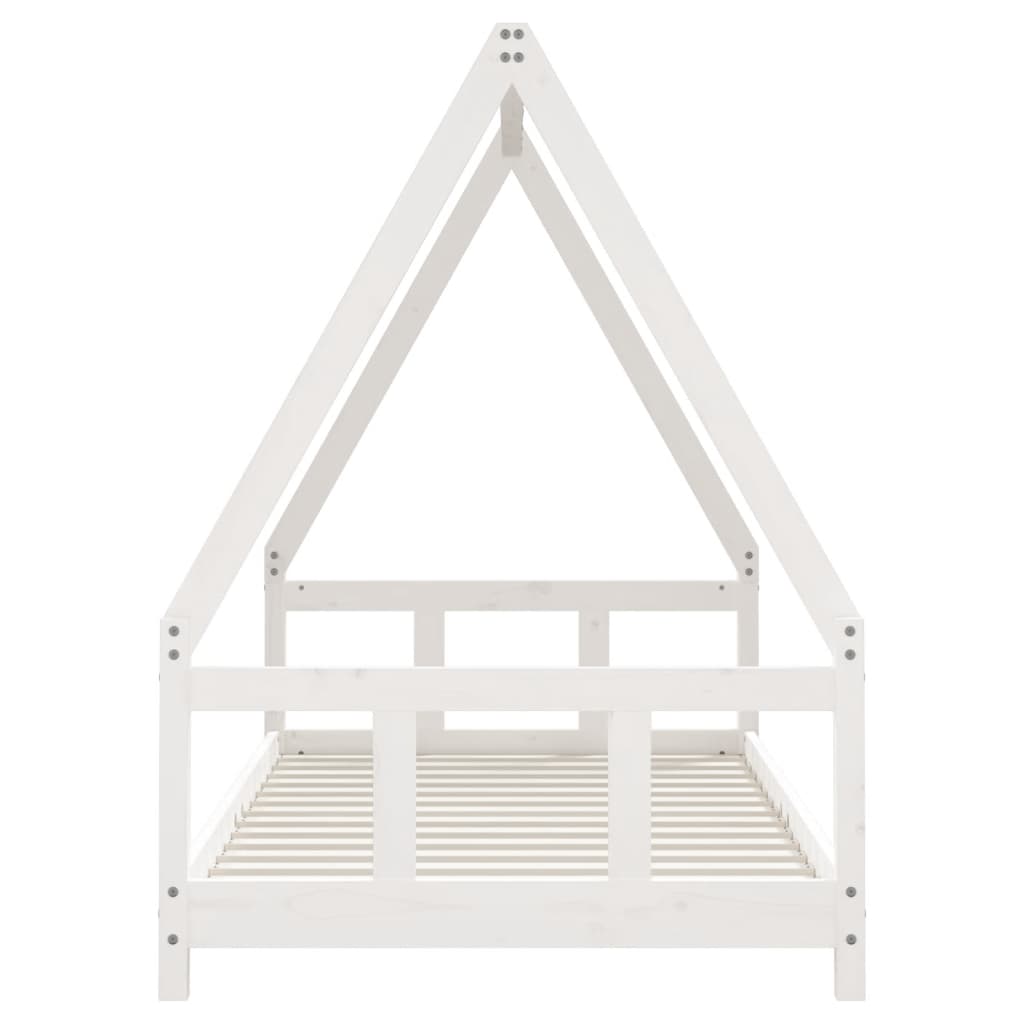 Barnesengeramme hvit 90x190 cm heltre furu