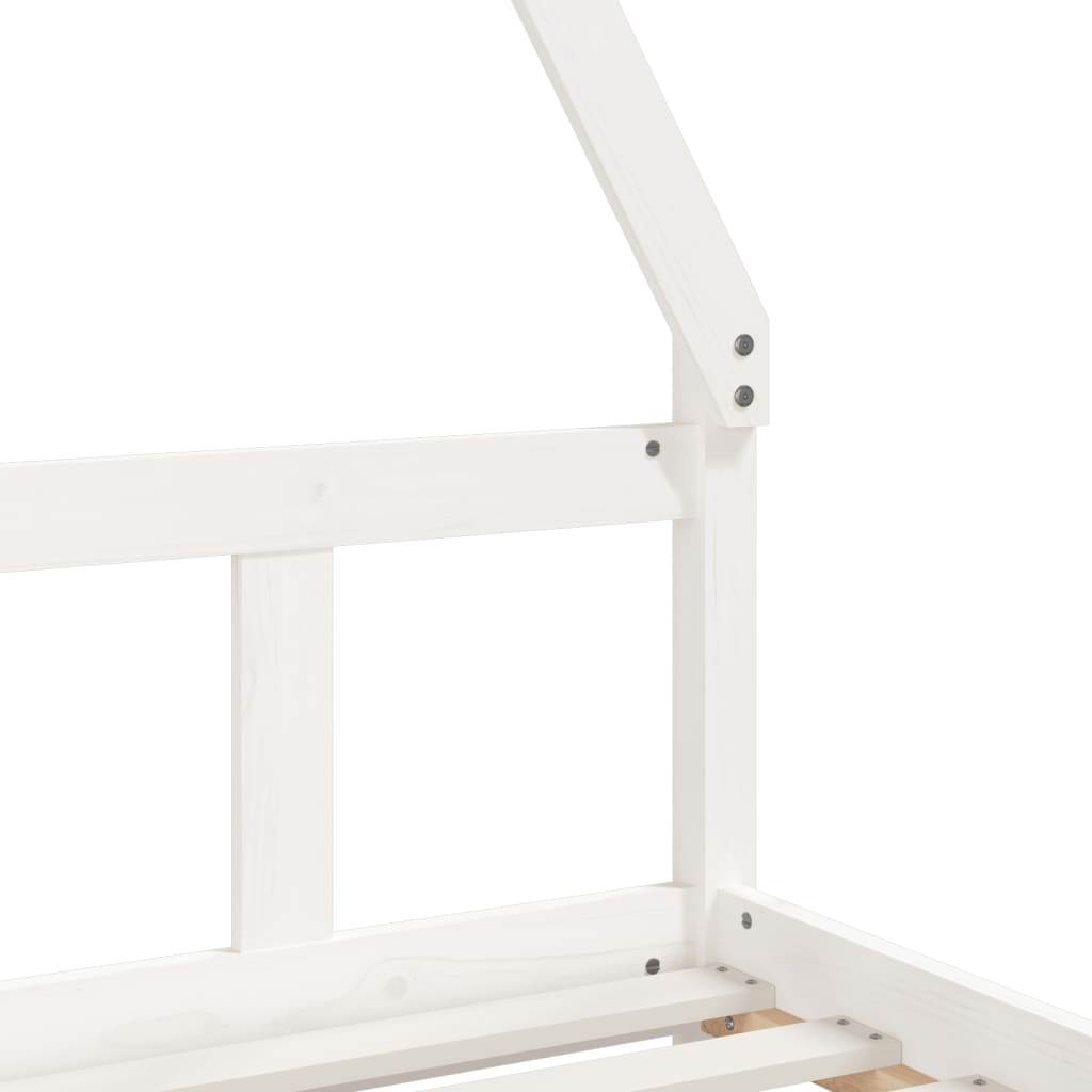 Barnesengeramme hvit 90x190 cm heltre furu