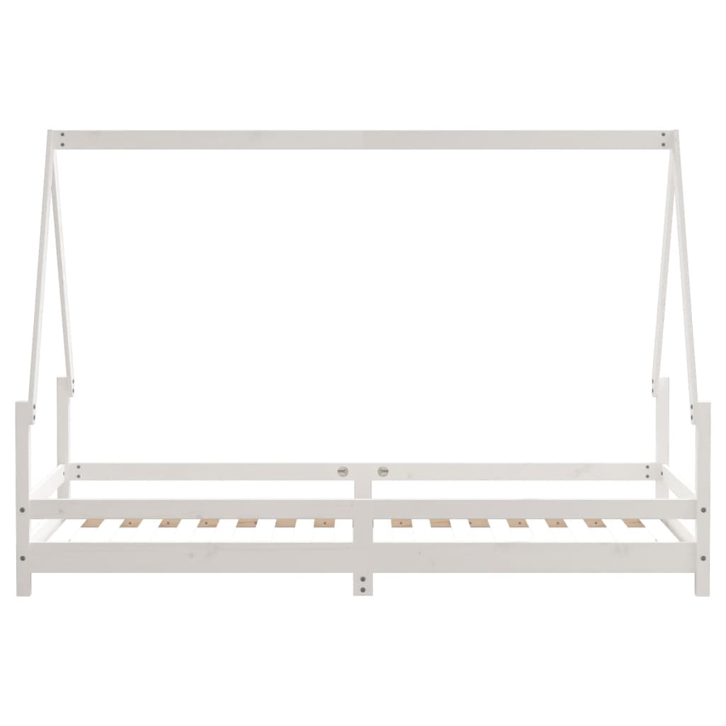 Barnesengeramme hvit 90x200 cm heltre furu