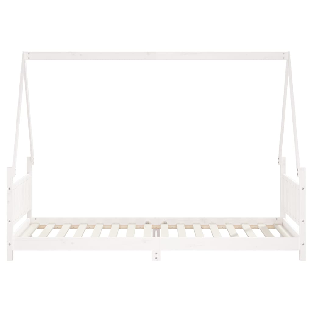 Barnesengeramme hvit 90x200 cm heltre furu