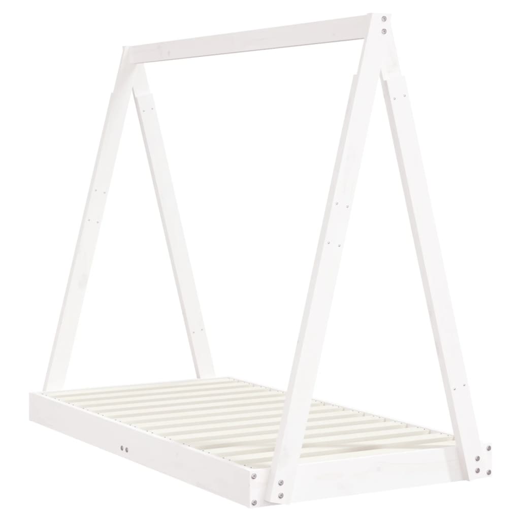 Barnesengeramme hvit 70x140 cm heltre furu