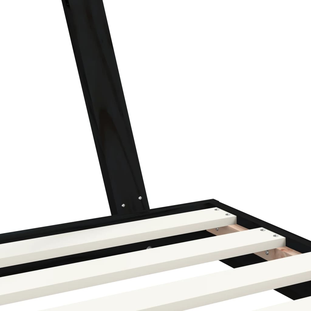 Barnesengeramme svart 90x190 cm heltre furu