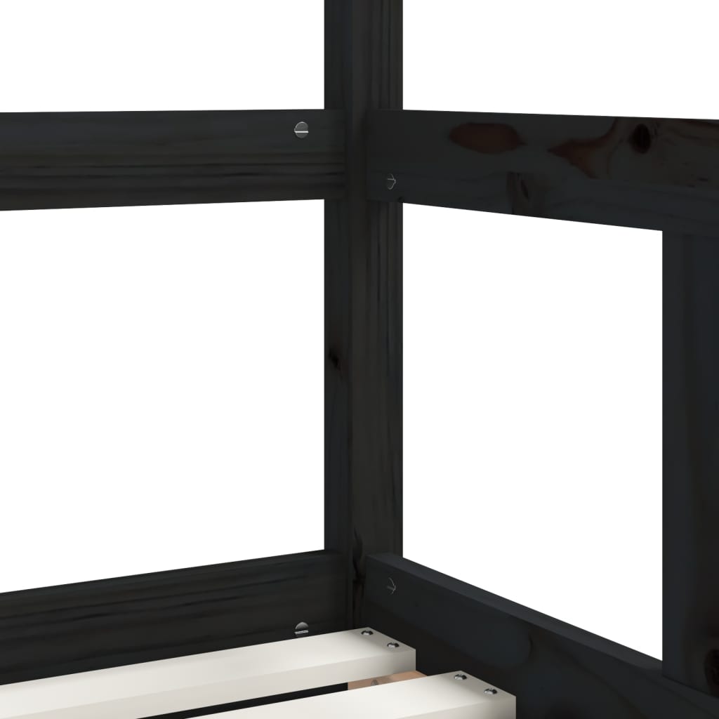 Barnesengeramme svart 70x140 cm heltre furu