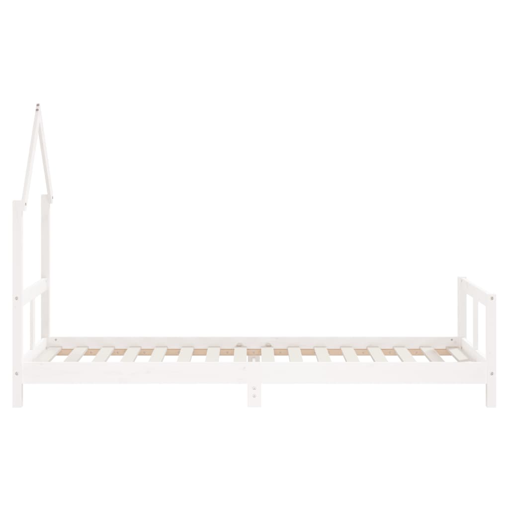 Barnesengeramme hvit 80x200 cm heltre furu