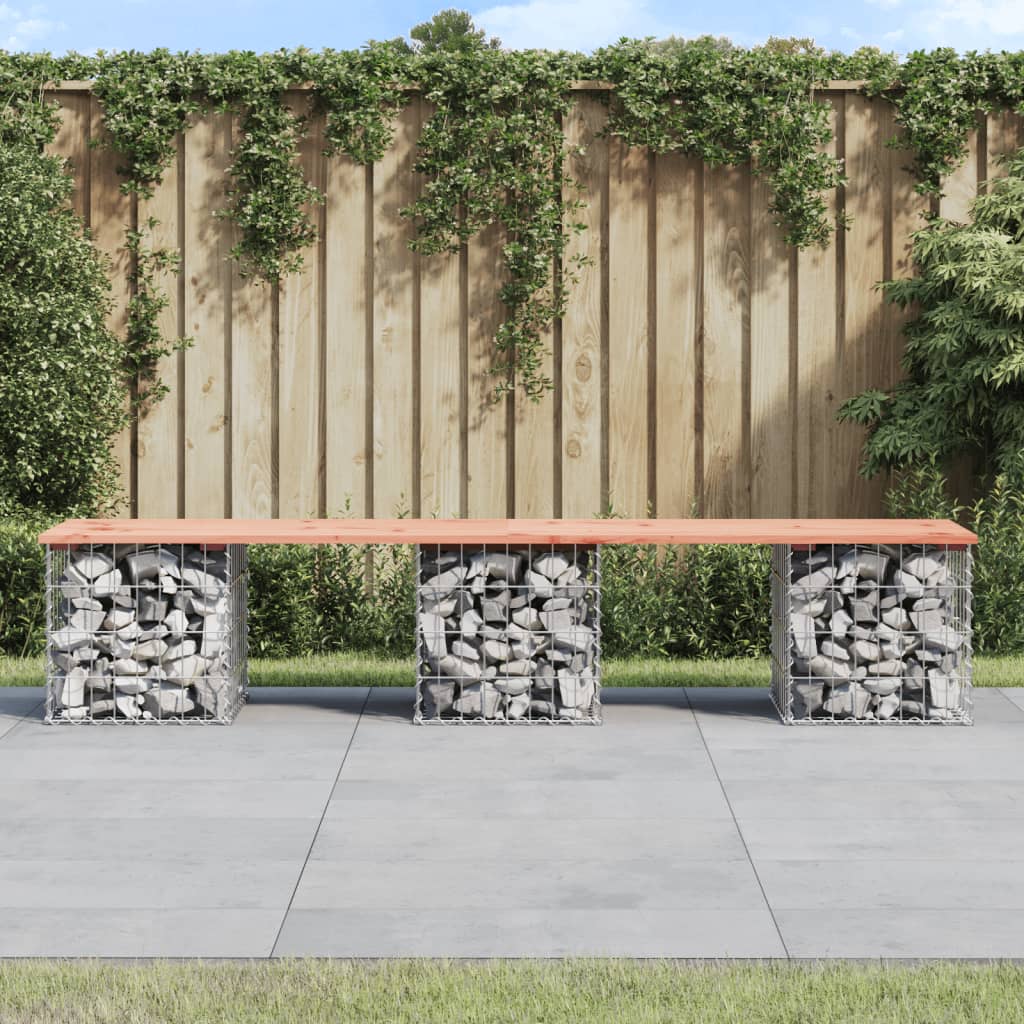 Hagebenk gabiondesign 203x44x42 cm heltre douglasgran