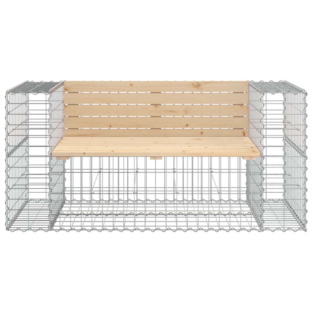 Hagebenk gabiondesign 143x71x65,5 cm heltre furu