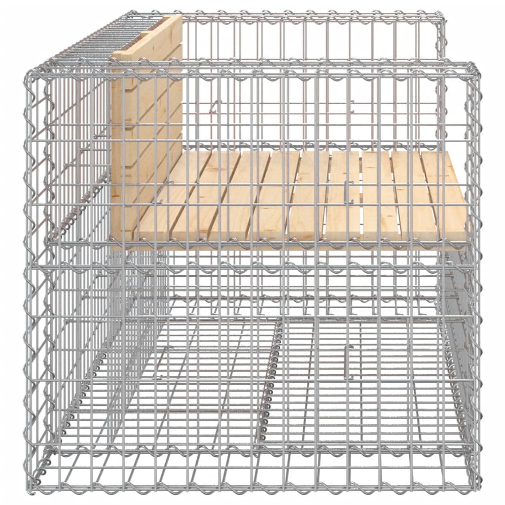 Hagebenk gabiondesign 143x71x65,5 cm heltre furu