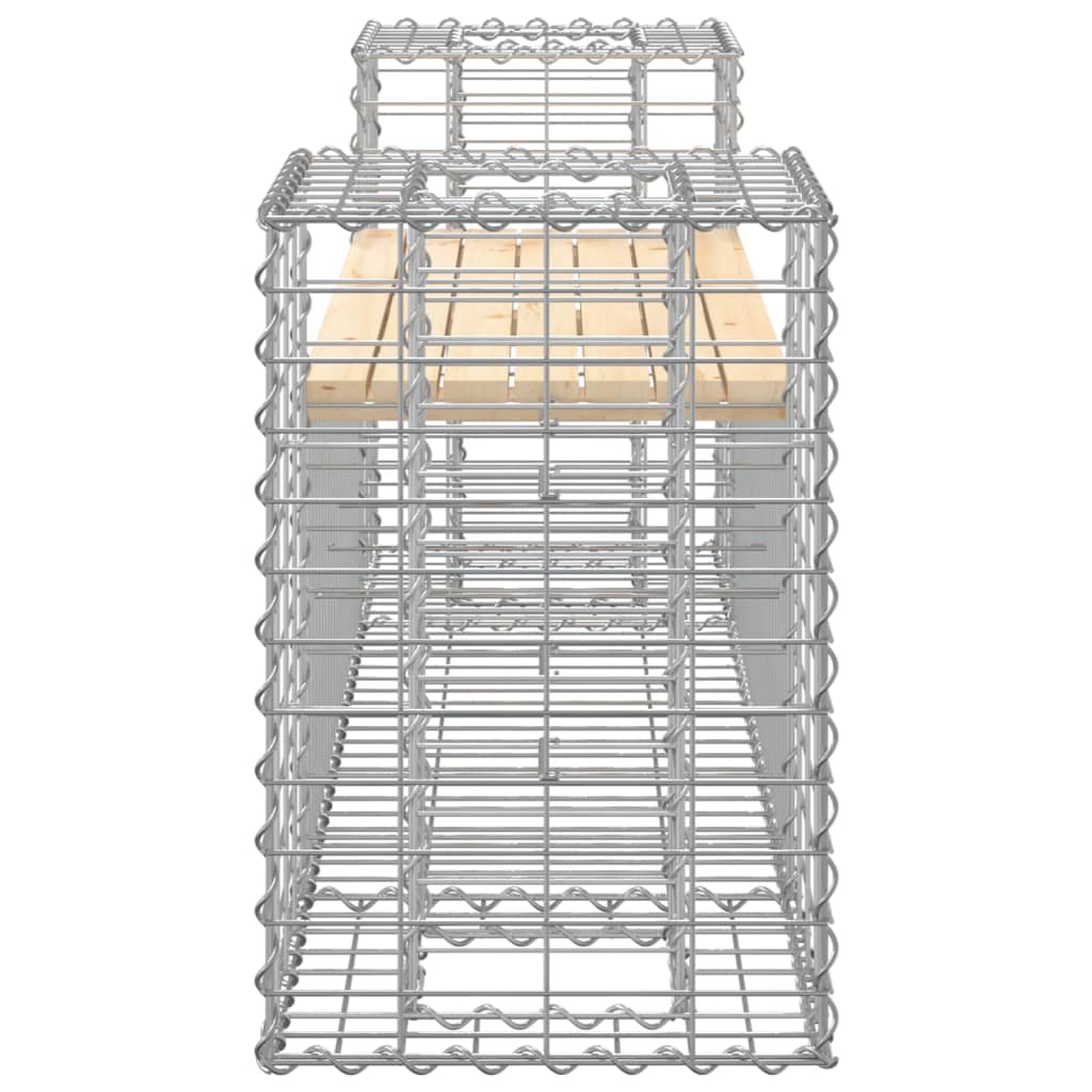 Hagebenk gabiondesign 183x41x60,5 cm heltre furu