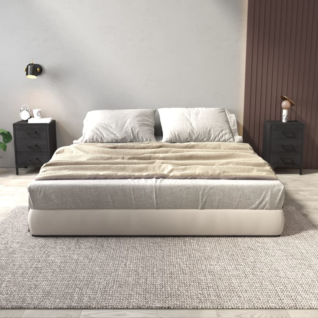 Nattbord 2 stk svart 40x30x55 cm heltre furu