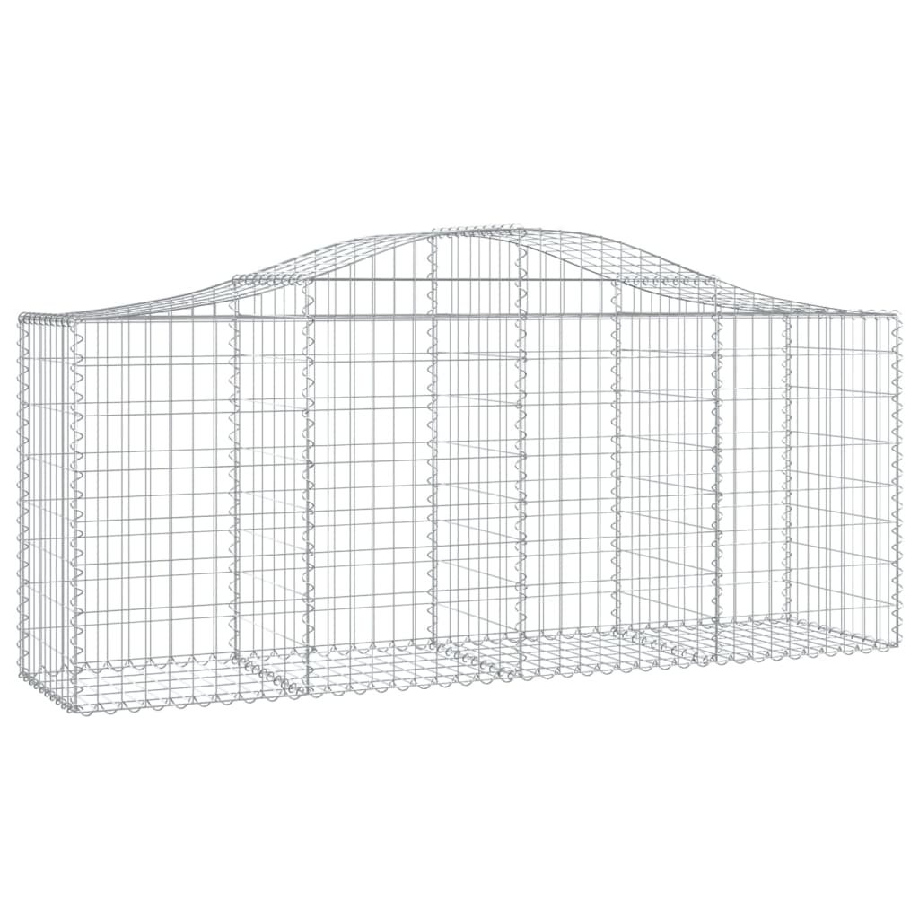 Gabionkurver buede 18 stk 200x50x80/100 cm galvanisert jern