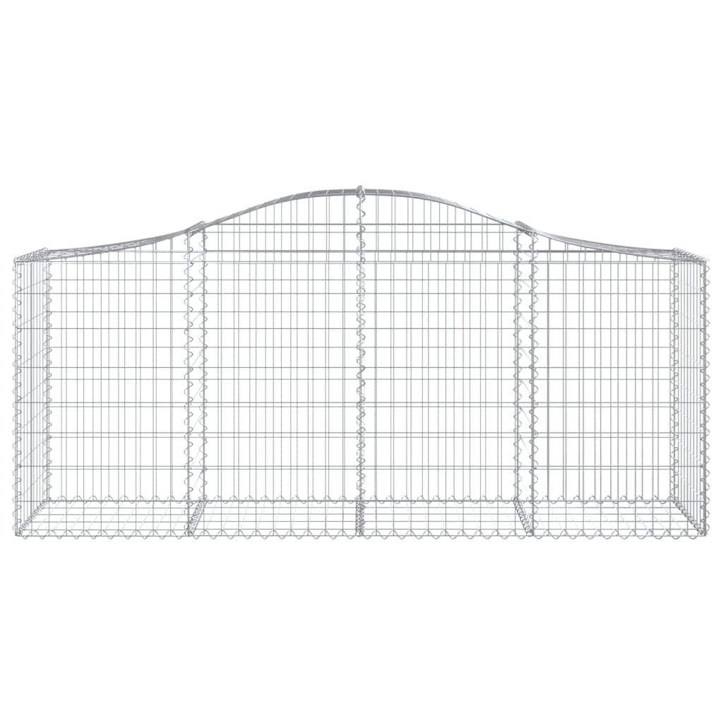 Gabionkurver buede 18 stk 200x50x80/100 cm galvanisert jern