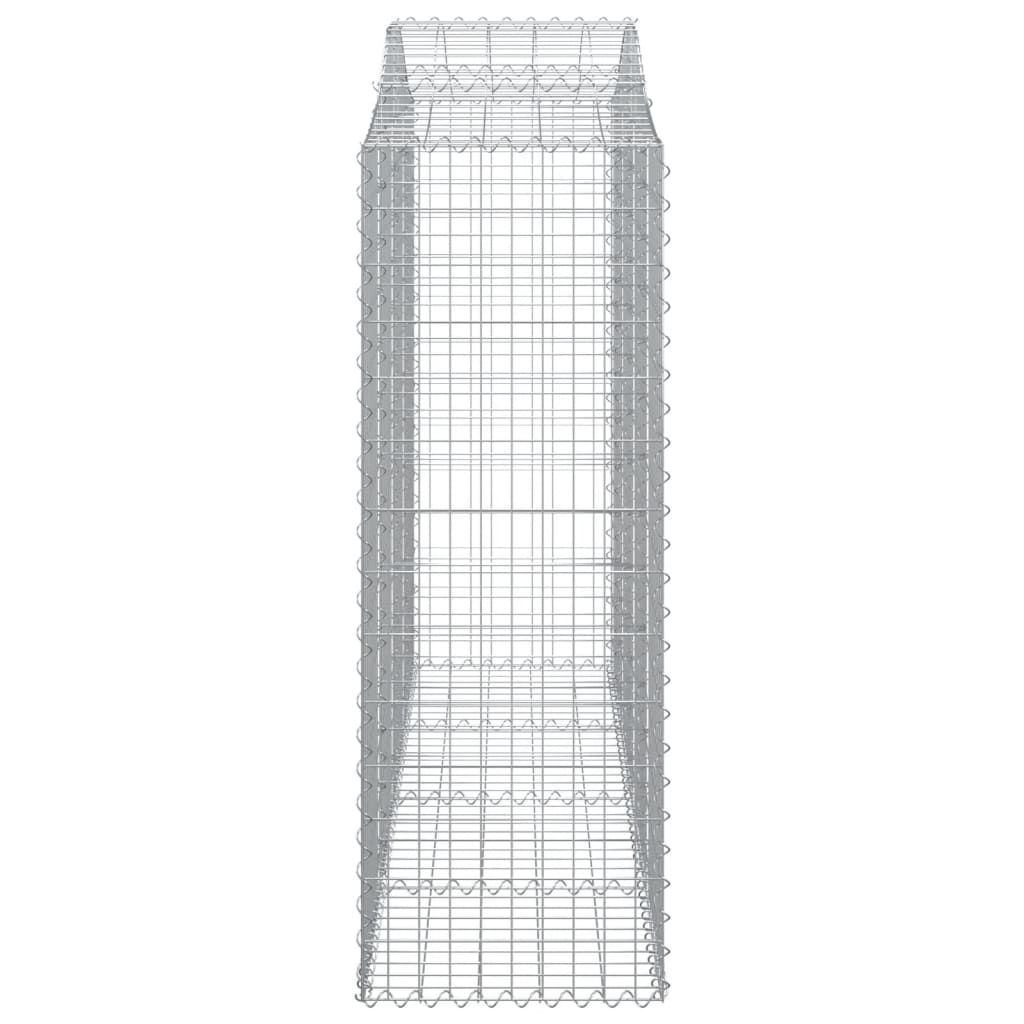 Gabionkurver buede 3 stk 200x50x140/160 cm galvanisert jern