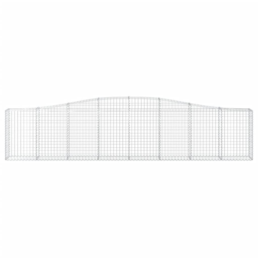 Gabionkurver buede 6 stk 400x30x80/100 cm galvanisert jern