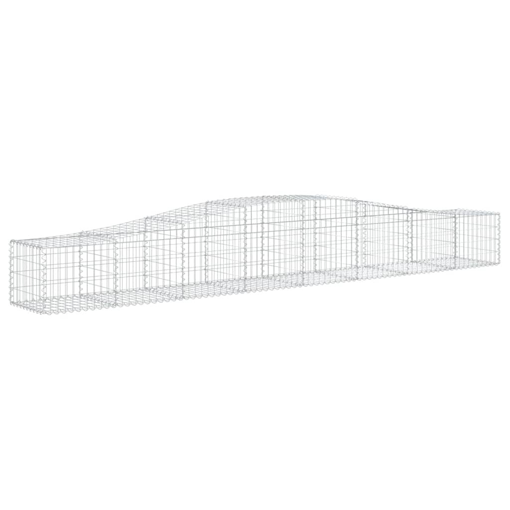 Gabionkurver buede 5 stk 400x50x40/60 cm galvanisert jern