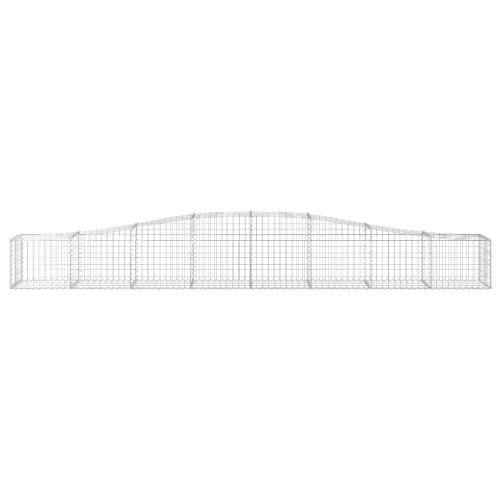 Gabionkurver buede 5 stk 400x50x40/60 cm galvanisert jern