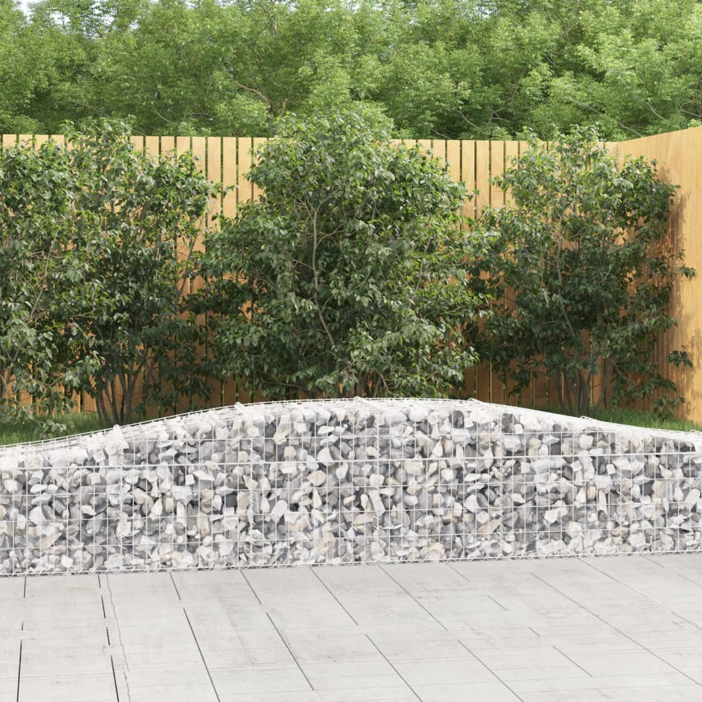 Gabionkurver buede 5 stk 400x50x40/60 cm galvanisert jern