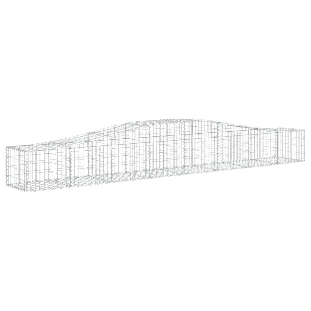 Gabionkurver buede 8 stk 400x50x40/60 cm galvanisert jern