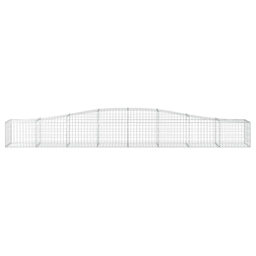 Gabionkurver buede 8 stk 400x50x40/60 cm galvanisert jern