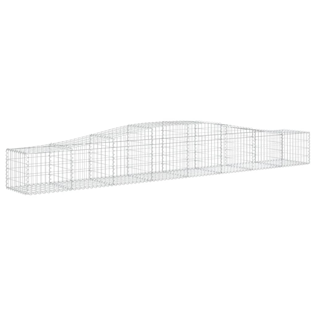 Gabionkurver buede 10 stk 400x50x40/60 cm galvanisert jern
