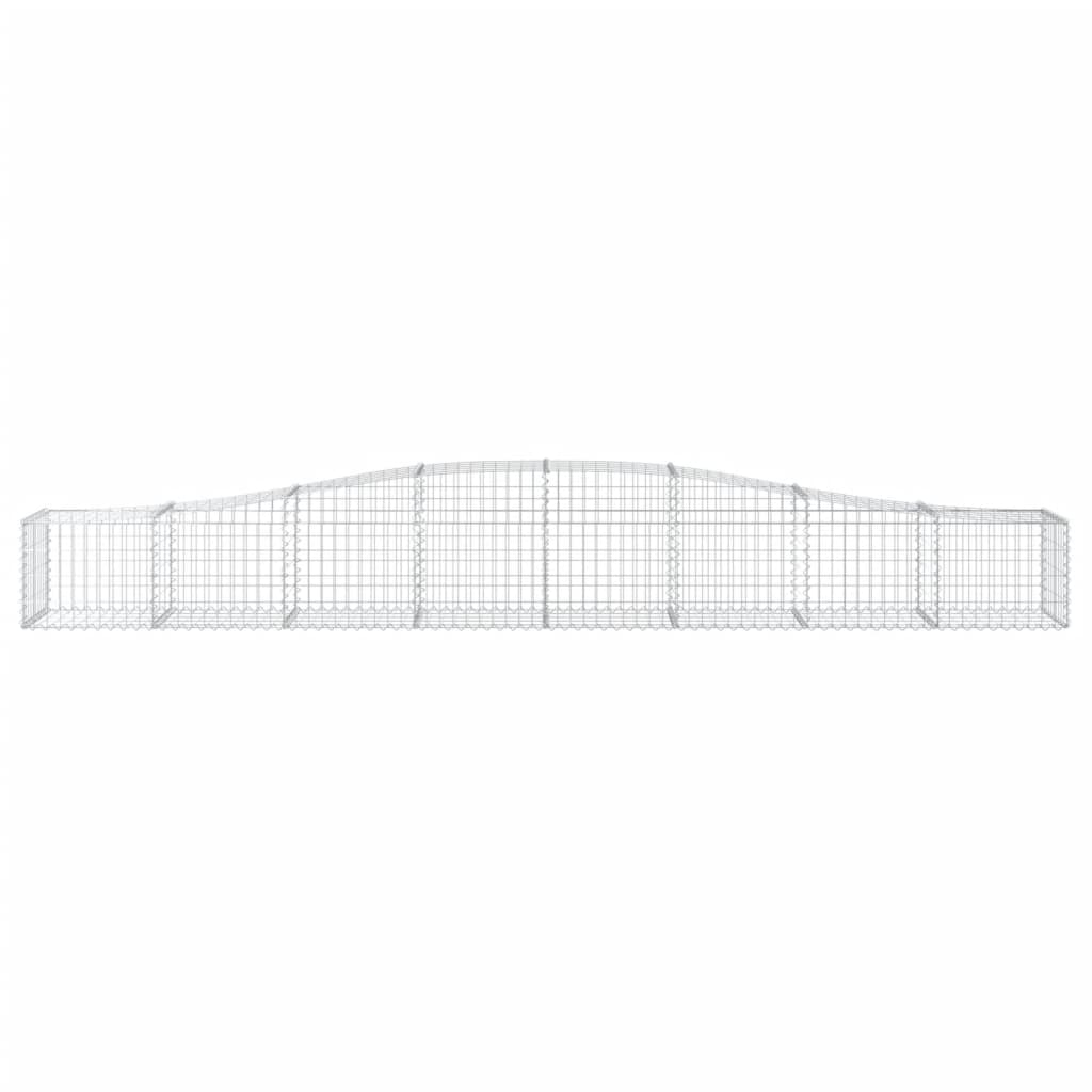 Gabionkurver buede 10 stk 400x50x40/60 cm galvanisert jern