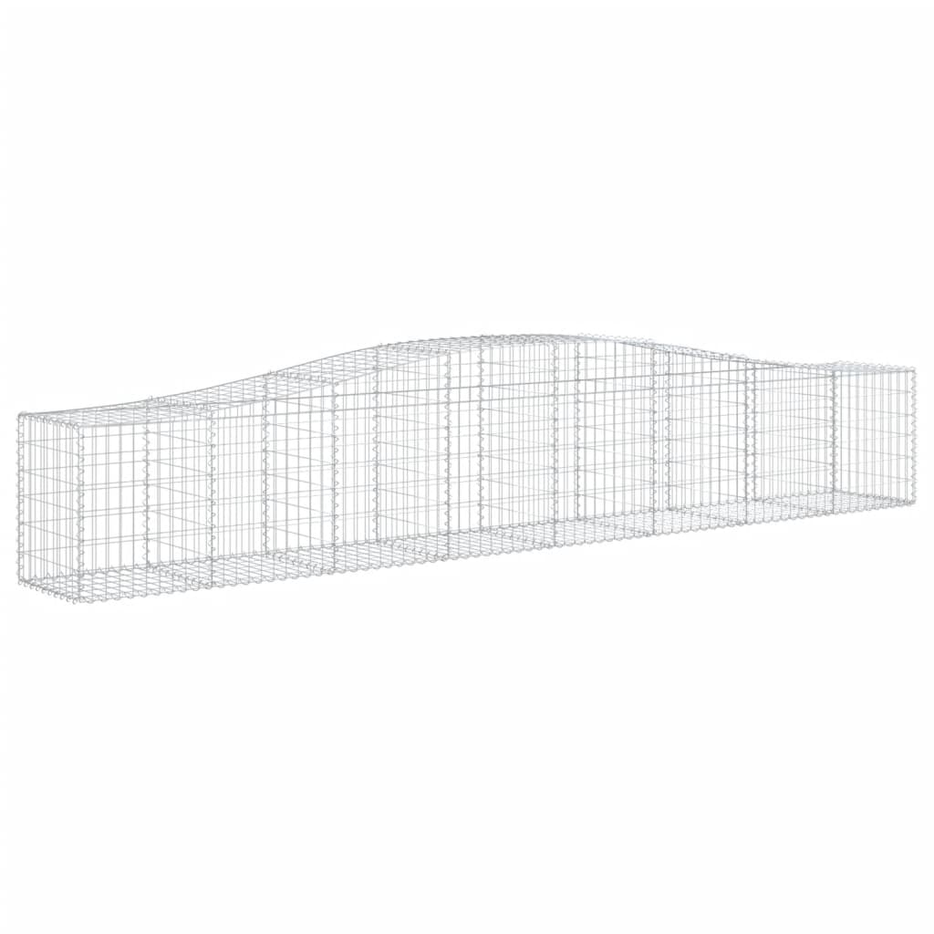 Gabionkurver buede 4 stk 400x50x60/80 cm galvanisert jern