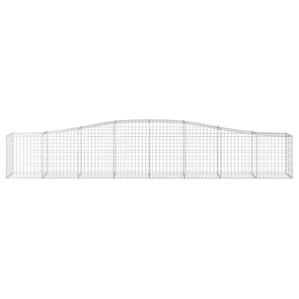 Gabionkurver buede 4 stk 400x50x60/80 cm galvanisert jern