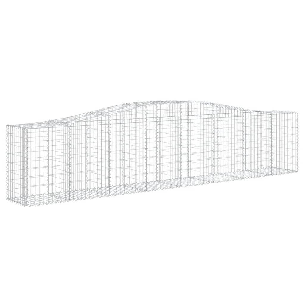 Gabionkurver buede 2 stk 400x50x80/100 cm galvanisert jern