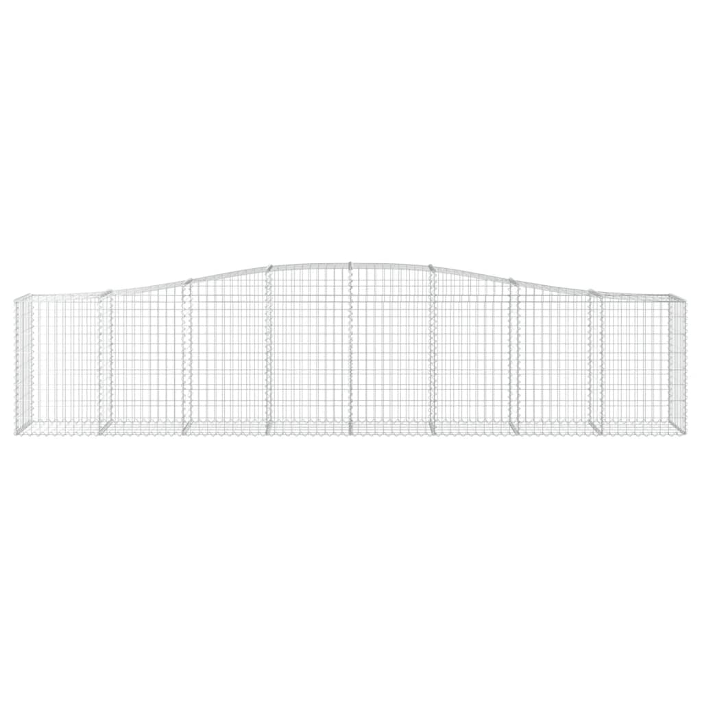 Gabionkurver buede 2 stk 400x50x80/100 cm galvanisert jern