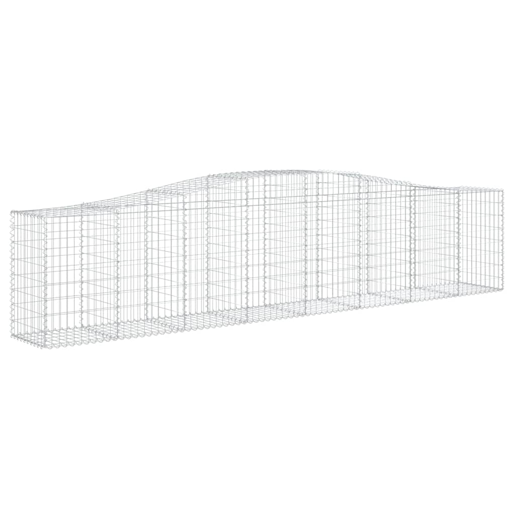 Gabionkurver buede 5 stk 400x50x80/100 cm galvanisert jern