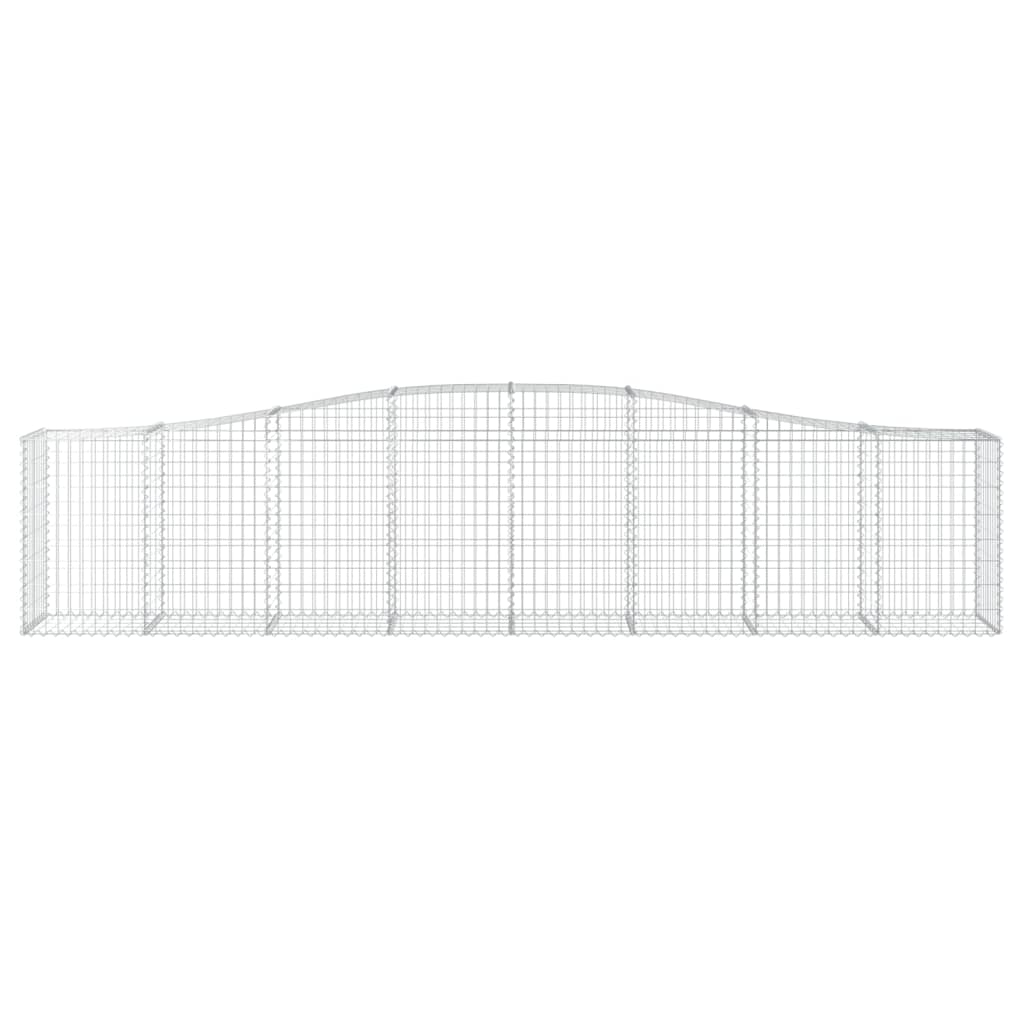 Gabionkurver buede 5 stk 400x50x80/100 cm galvanisert jern