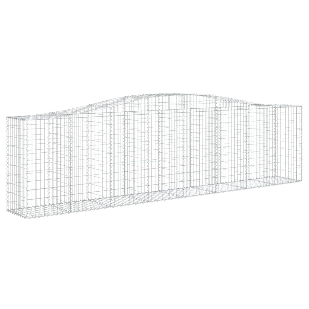 Gabionkurver buede 10 stk 400x50x100/120 cm galvanisert jern