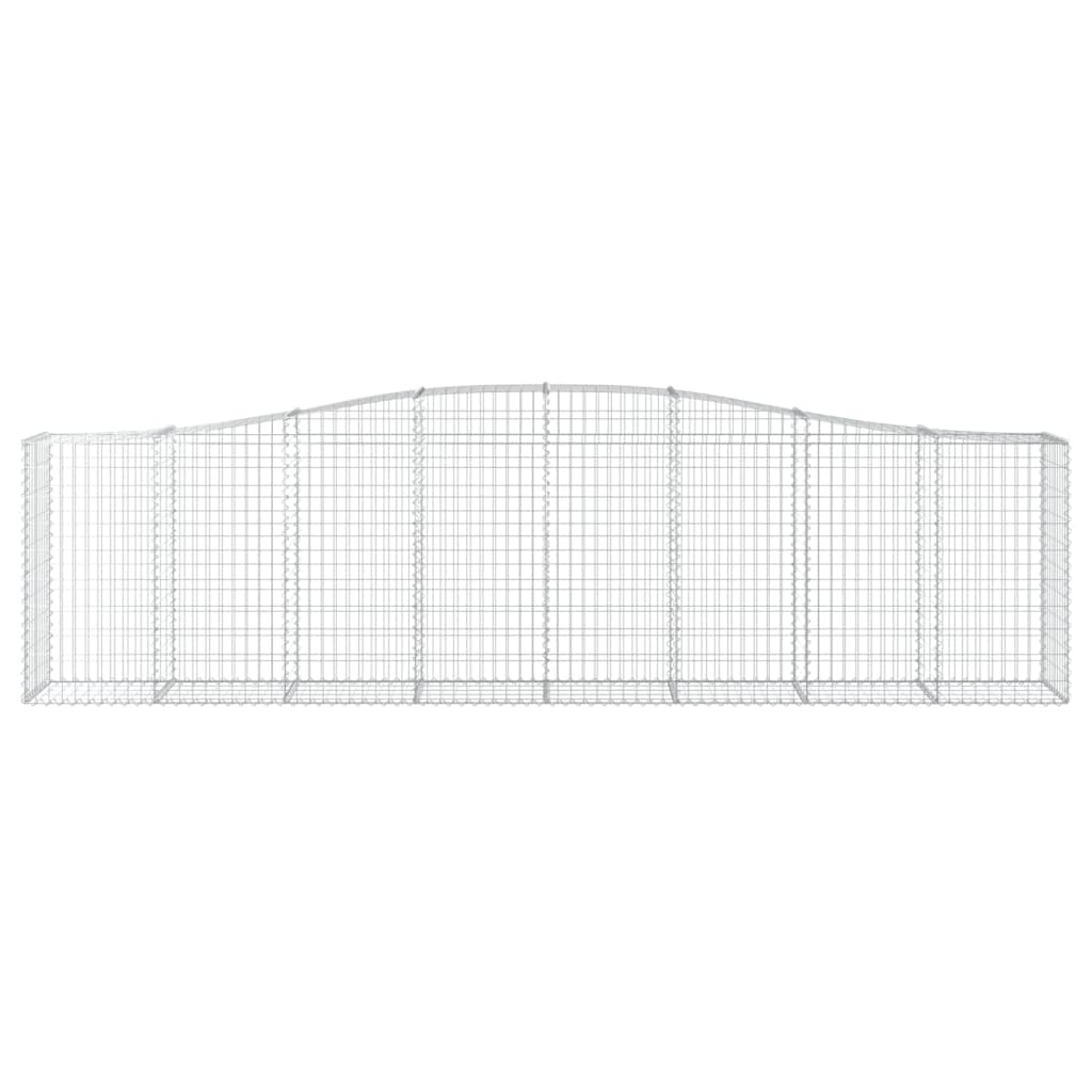 Gabionkurver buede 10 stk 400x50x100/120 cm galvanisert jern