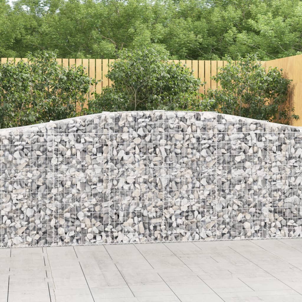 Gabionkurver buede 10 stk 400x50x100/120 cm galvanisert jern