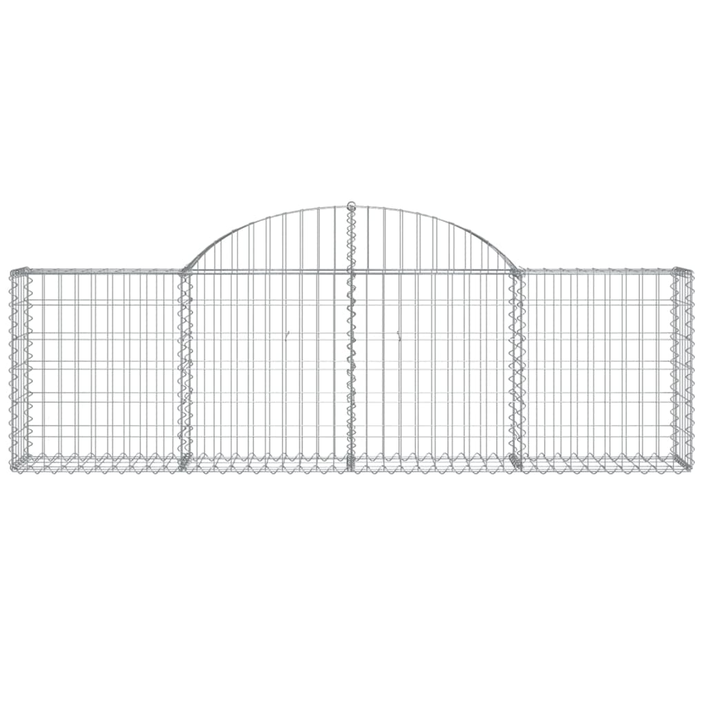 Gabionkurver buede 4 stk 200x30x60/80 cm galvanisert jern