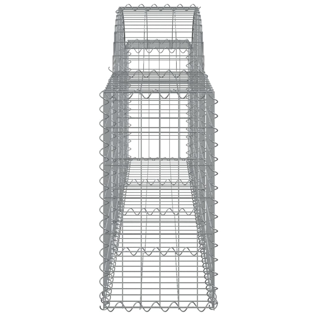 Gabionkurver buede 4 stk 200x30x60/80 cm galvanisert jern