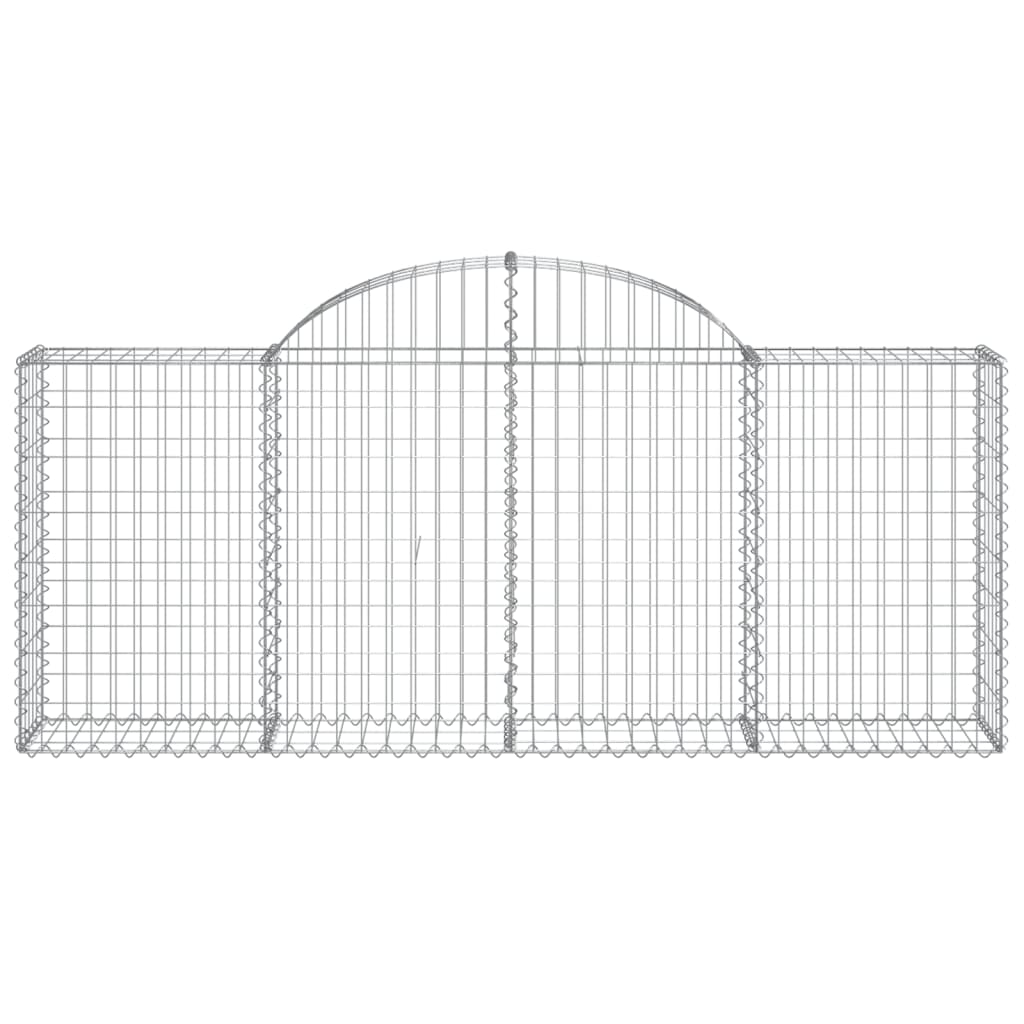Gabionkurver buede 3 stk 200x30x80/100 cm galvanisert jern