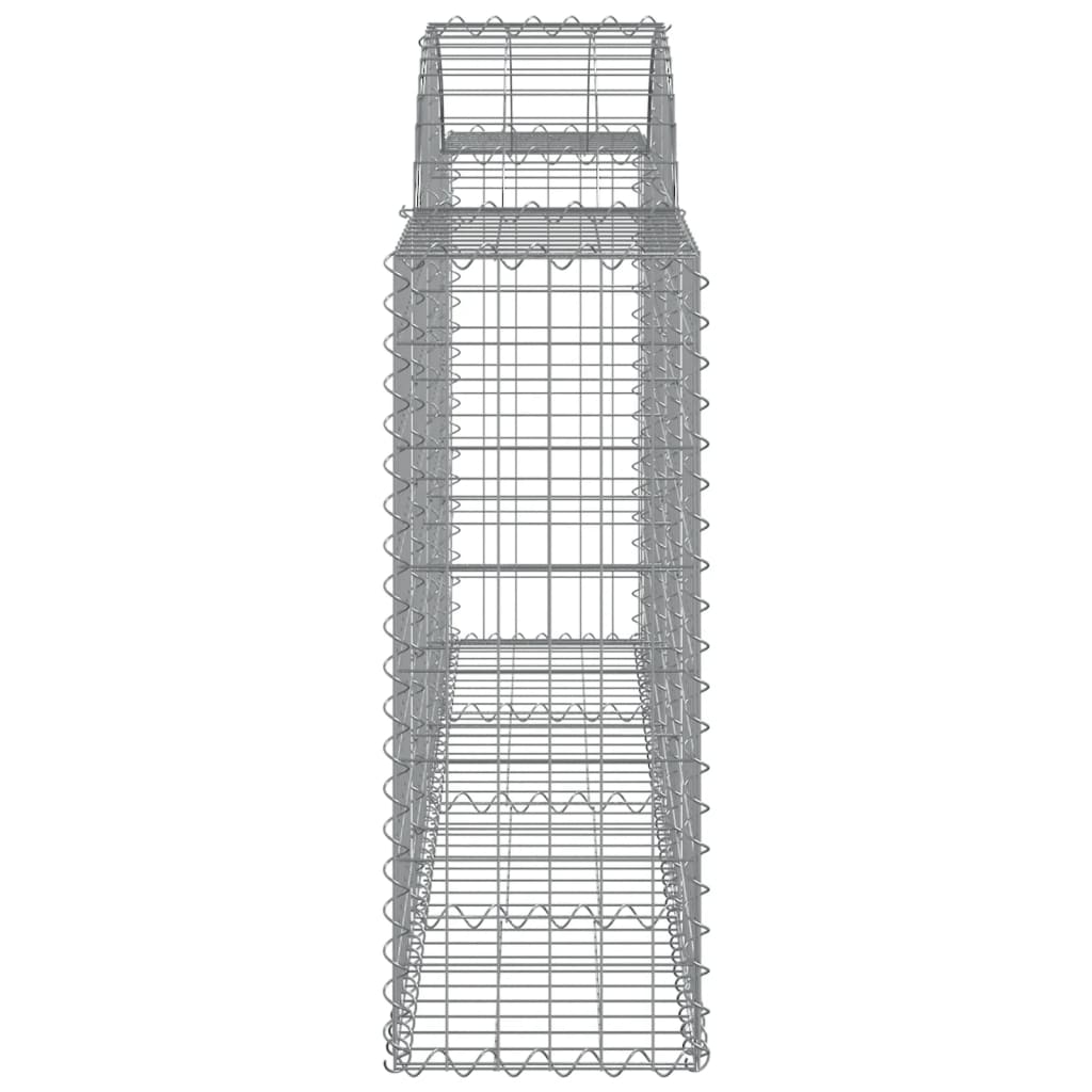 Gabionkurver buede 3 stk 200x30x80/100 cm galvanisert jern